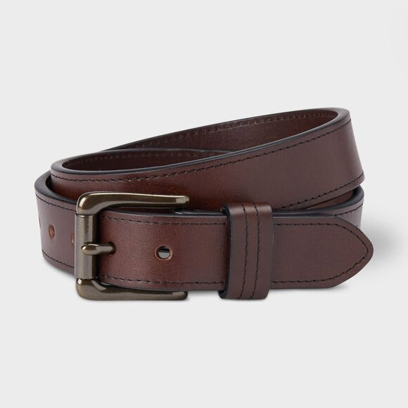 NWOT Duluth Trading Co - Men's Lifetime Leather Belt - Brown Leather - Size 36 - Picture 1 of 5